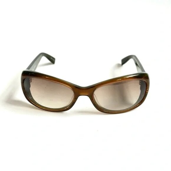 Oliver Peoples Phoebe Brown Rectangular Sunglasses - Picture 2 of 7